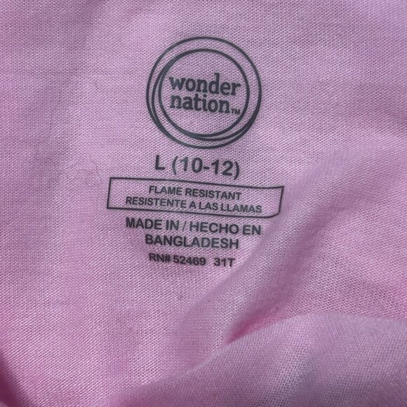 Wonder Nation Girls Long Sleeve Pink Unicorn Glitter Graphic Tee L (10-12) 1686 - Picture 3 of 6